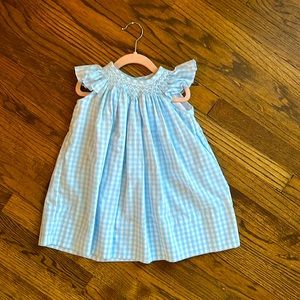 Beaufort Bonnet Summer Girl Blue Gingham Dress Size 3T.